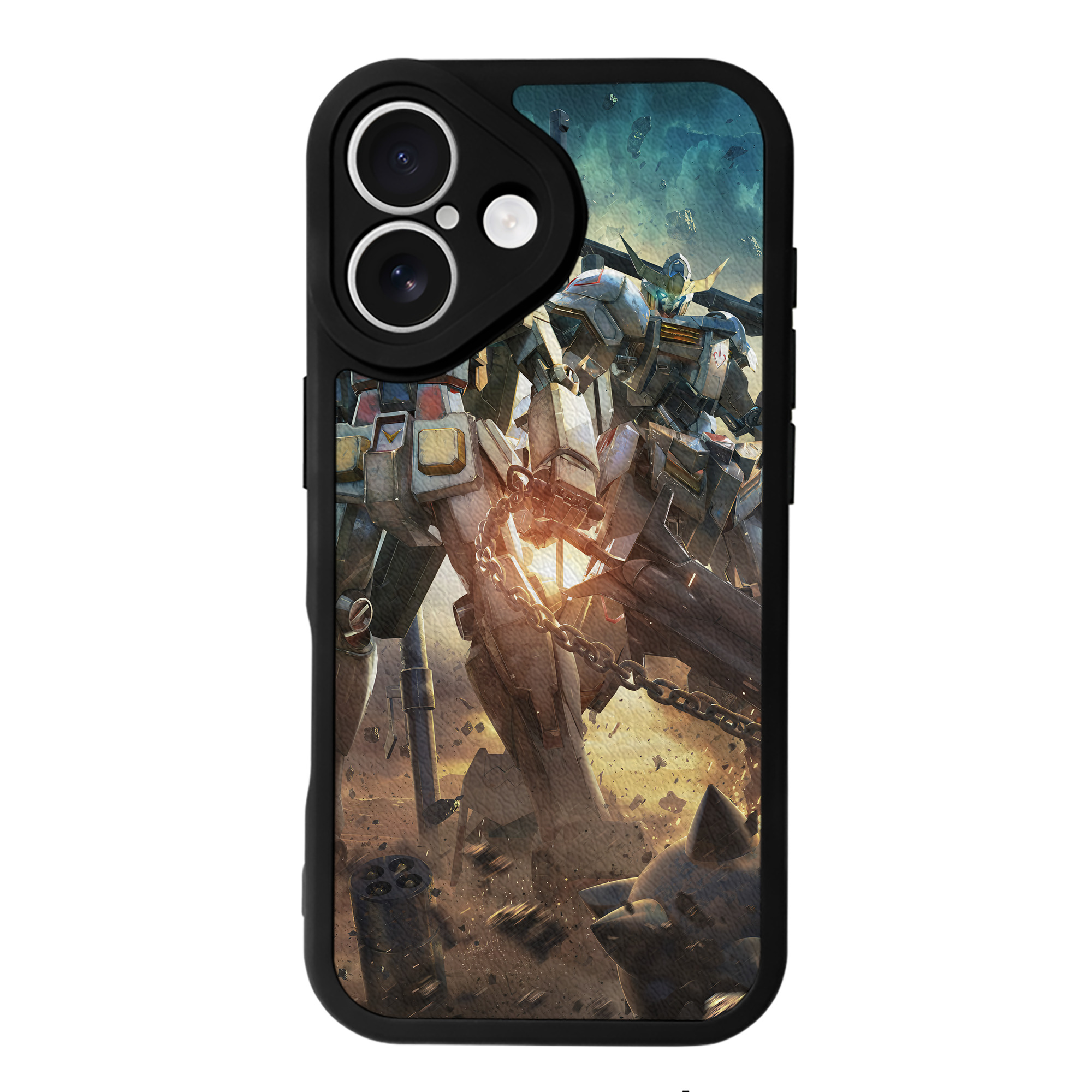 （画像用） 機動戦士ガンダム Mobile Suit Gundam 【iPhone 16シリーズ対応】シリコンスマホケース（レザー調） 材質：シリコン